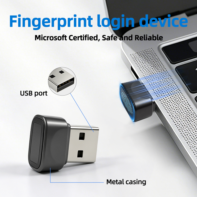 Pc Security Lock - 生体認証指紋リーダー USB スキャナー Windows 10 11