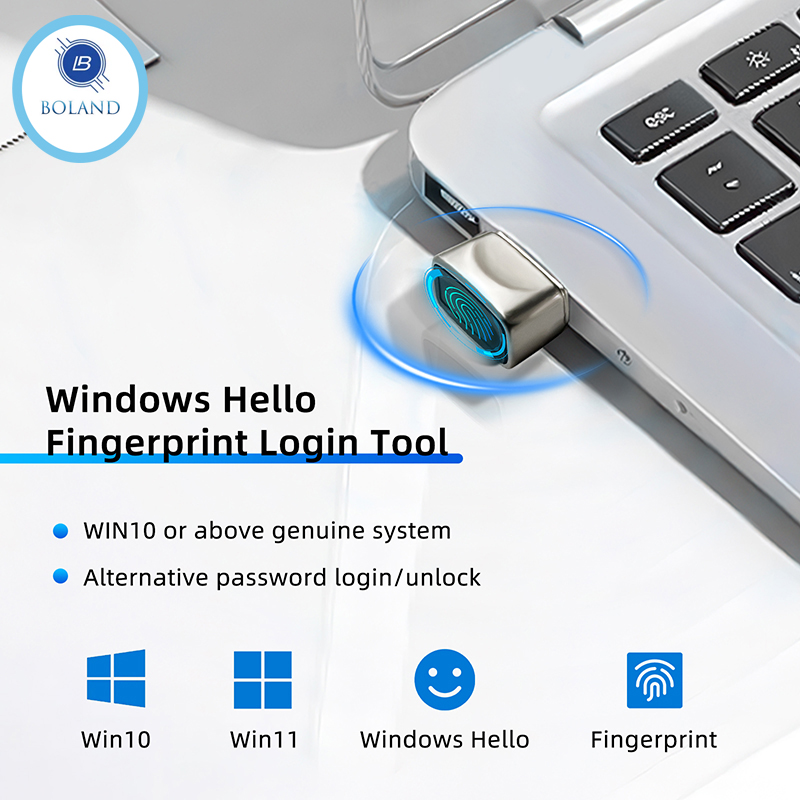 Pc Security Lock - ミニ生体認証指紋ログインロック Windows 10 ハロー指紋リーダーモジュール PC ラップトップ