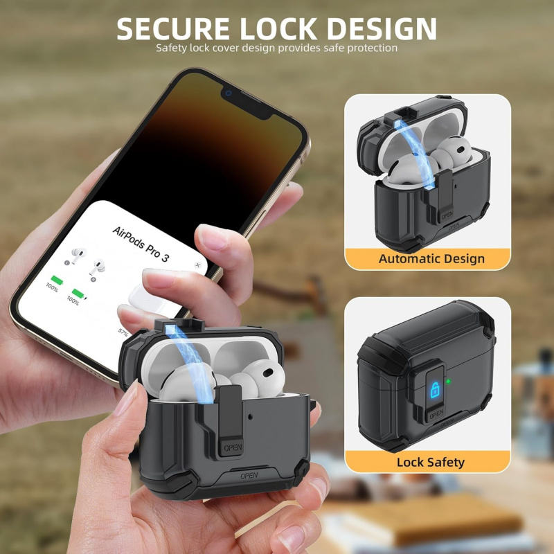    自動開閉式セキュアロックケース AirPods Pr - Pc Security Lock のレビューと価格
