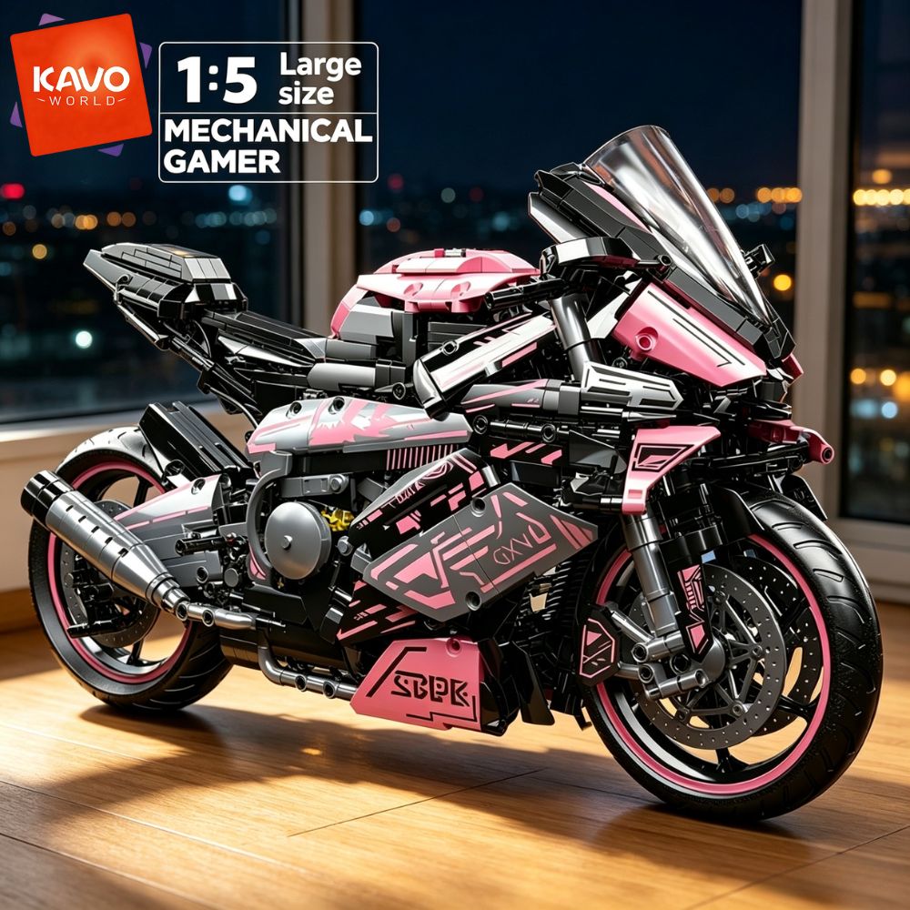 KAVOWORLD 1:5大型バイク組み立てブロックモデルキ - Office Tech Certification のレビューと価格